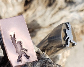 Peace Sasquatch Metal Stamp - 10mm Bigfoot Design