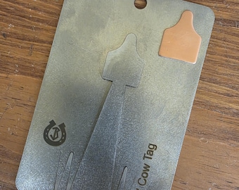 Cow Tag Pancake Die 1"