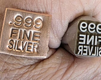 Hallmark Metal Stamp-.999FINESILVER ALL CAPS