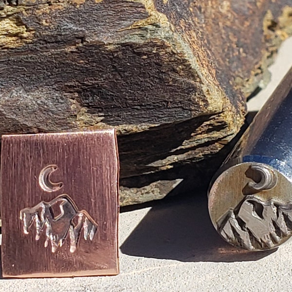 Moonlit Mountains - Metal Stamp