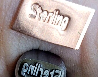 Hallmark Sterling #4 Metal Stamps Neltride Trial FONT