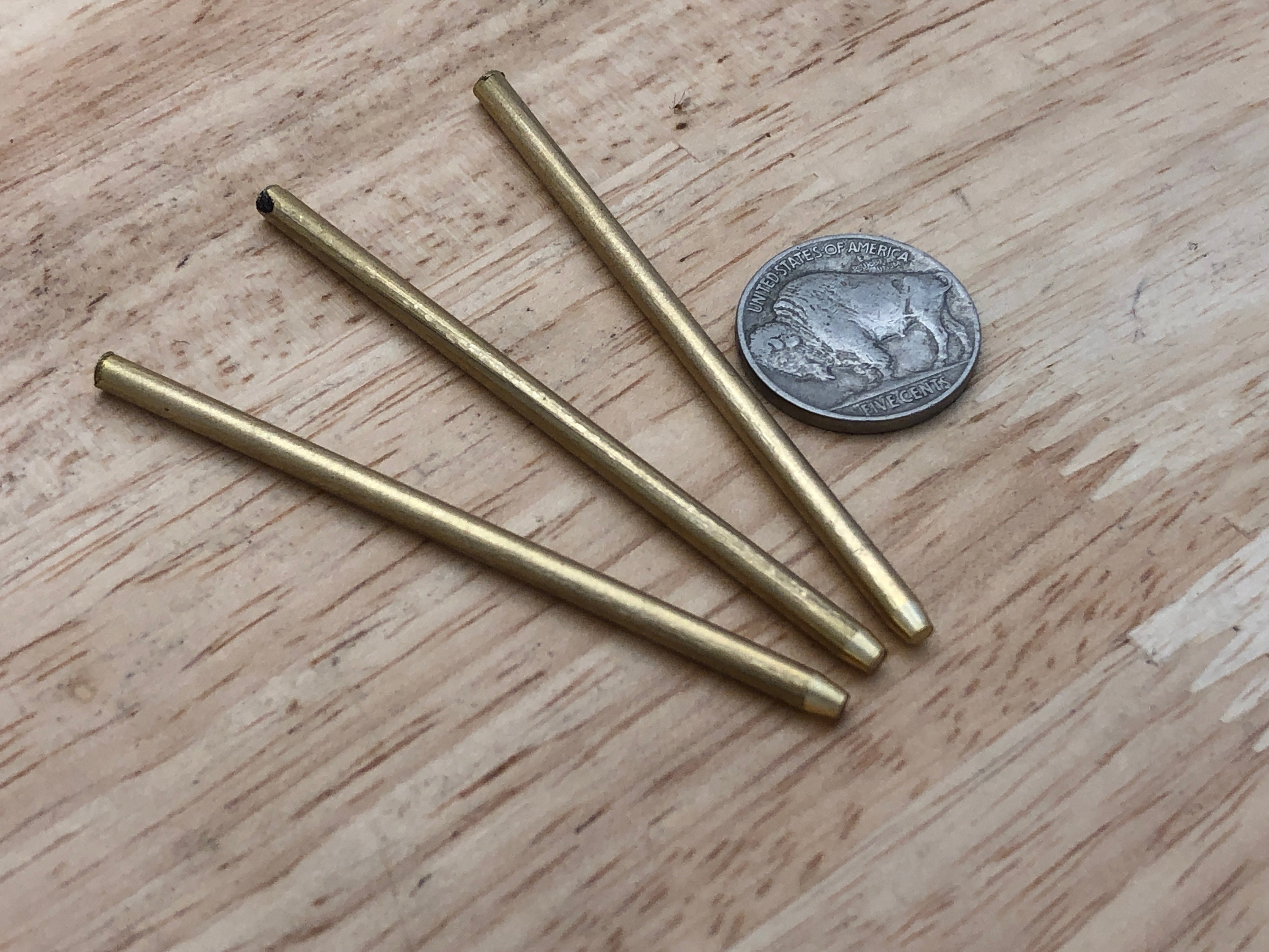 8 Piece Brass Pin Punch Set Sizes 1/16 3/32 1/8 5/32 3/16 7/32 1/4
