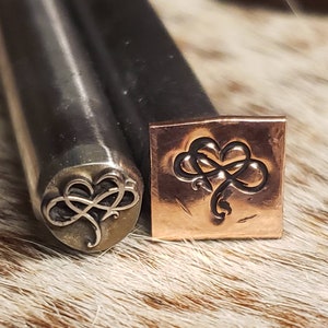 Infinity Love Heart Metal Stamp