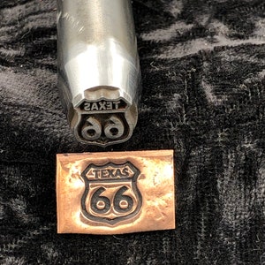 Texas Route 66 Metal Stamp