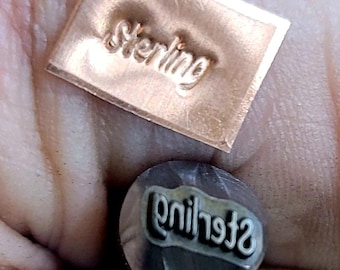 Hallmark Sterling #3 Metal Stamps SGC Country Fairway FONT