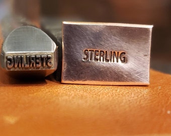 Hallmark Sterling #1 Metal Stamps Arial FONT