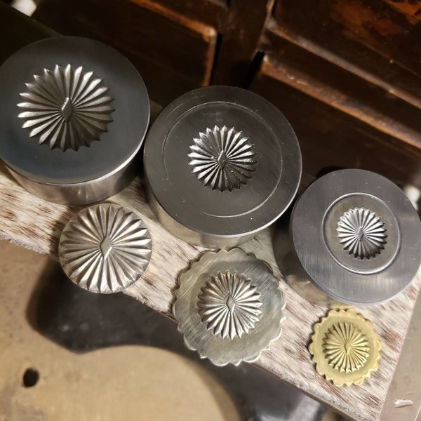 Wykrojniki do stempli - Southwest Diamond Concho - dostępne w 3 rozmiarach - 2 cale, 1,5 cala/1 cal oraz zestawy