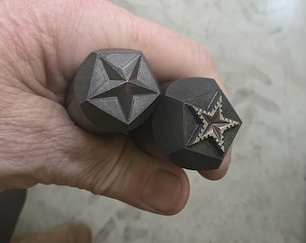 Bumpout STAR Metal Stamp, High-Carbon Steel, 2 piece SET, Jewelry Making