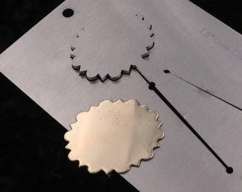 Matrice de découpe pour crêpes concho ovale n° 1 de 1,5 po.