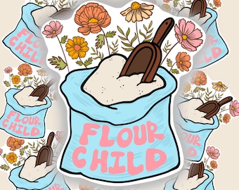 Bread Baking Sticker Sourdough Flour Child Baker Gift
