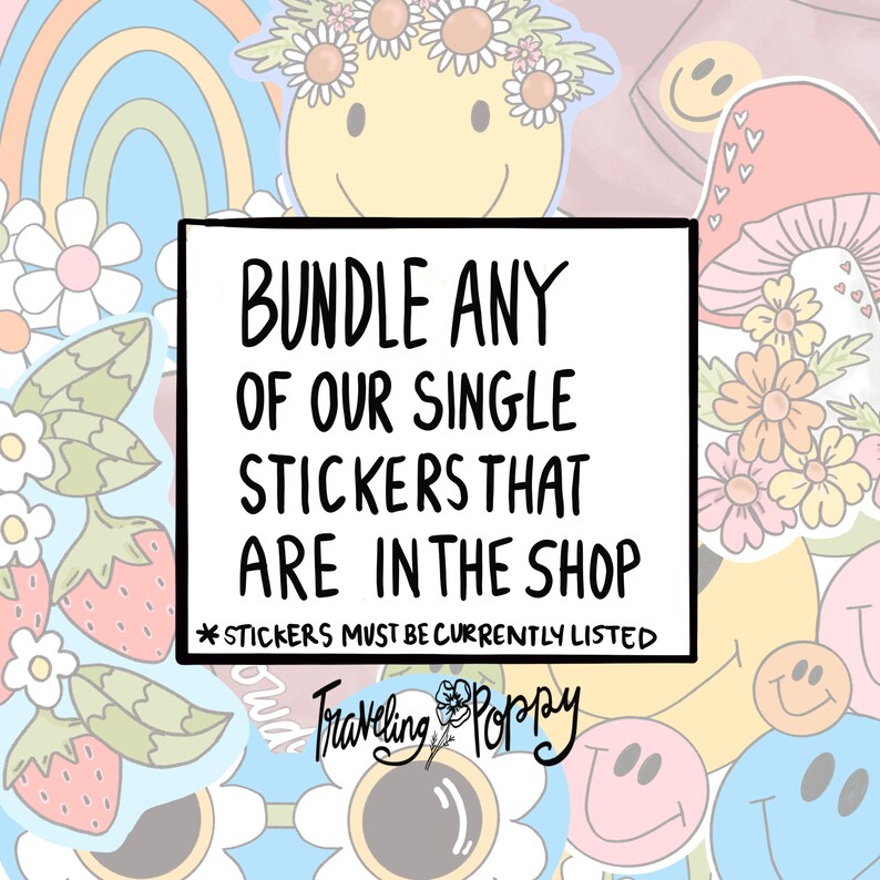 Mix and Match Sticker Set, Choose Any 6 Water Resistant Stickers - Etsy