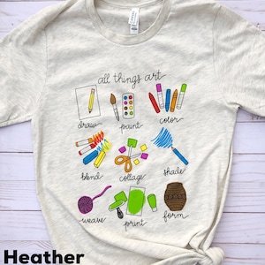 All Things Art Unisex Teacher Tshirt, Art Teacher shirt, Art Teacher Tshirt, Artdaydesigns image 6