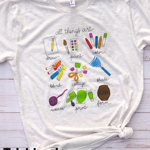 All Things Art Unisex Teacher Tshirt, Art Teacher shirt, Art Teacher Tshirt, Artdaydesigns image 8