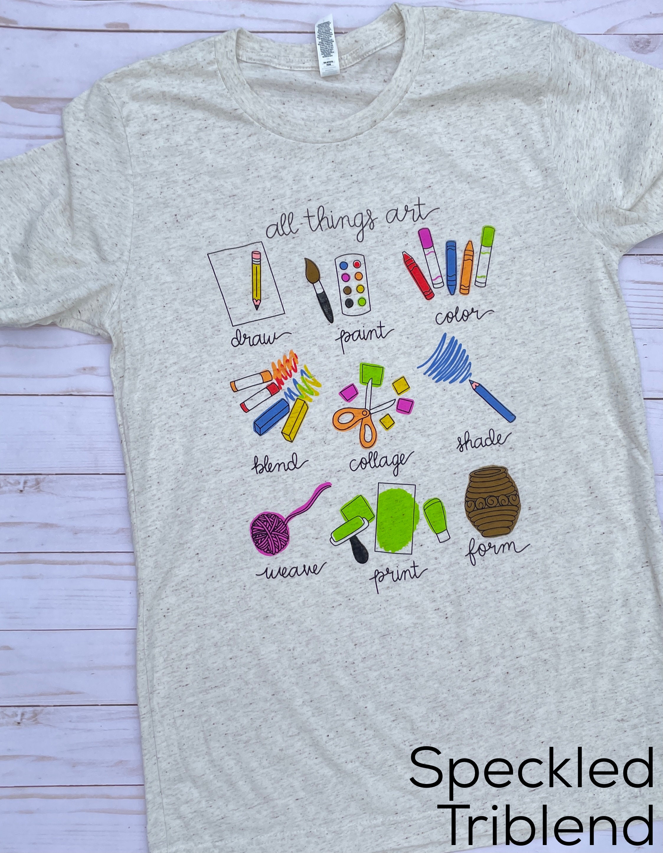 Art Teacher T-shirt: All Things Art, Unisex Creme Tee - Etsy