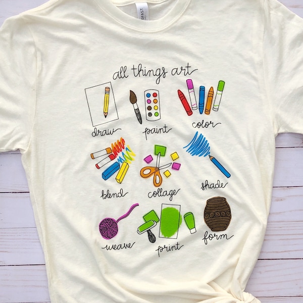 All Things Art Unisex Teacher Tshirt, Art Teacher shirt, Art Teacher Tshirt, Artdaydesigns