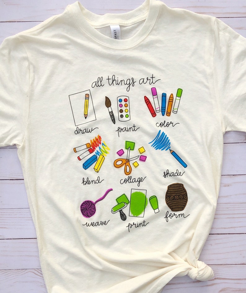 All Things Art Unisex Teacher Tshirt, Art Teacher shirt, Art Teacher Tshirt, Artdaydesigns image 1