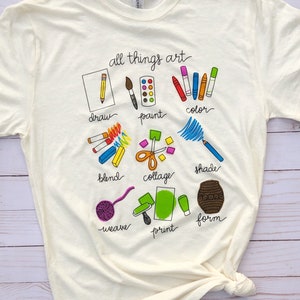 All Things Art Unisex Teacher Tshirt, Art Teacher shirt, Art Teacher Tshirt, Artdaydesigns image 4