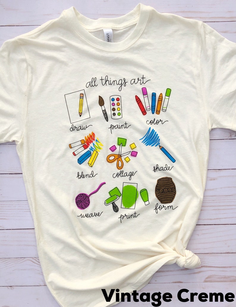 All Things Art Unisex Teacher Tshirt, Art Teacher shirt, Art Teacher Tshirt, Artdaydesigns image 4