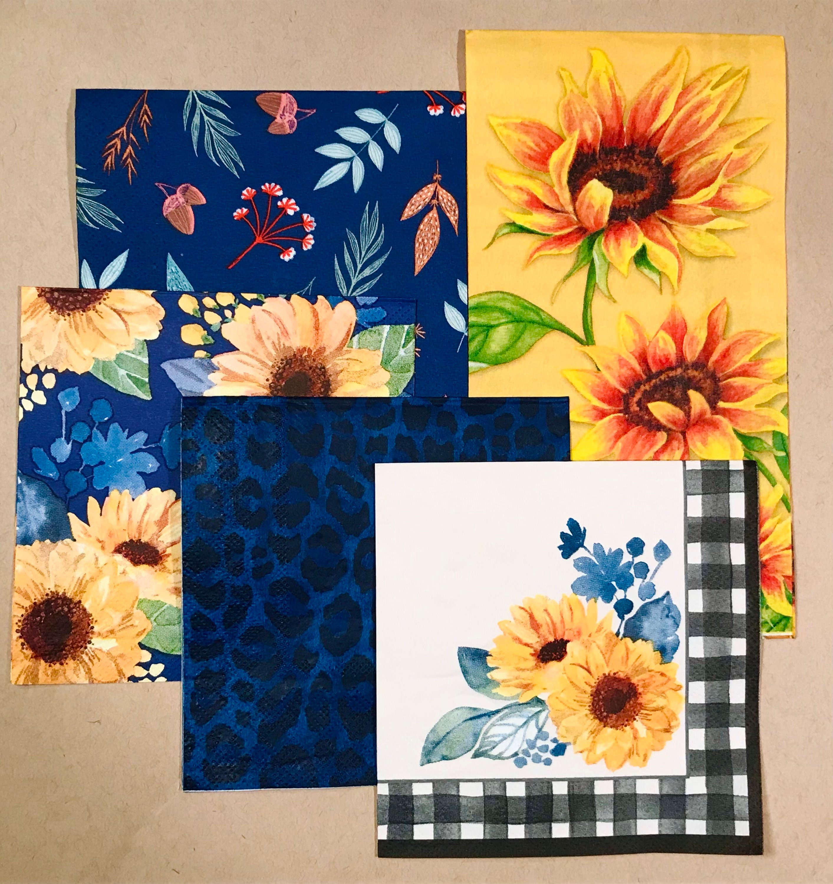 Sunflower Cloth Napkins / Set of 4 Dinner Napkins – Farmhouse for the Soul