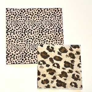 Paper Napkins &quot;Safari&quot; - Leopard and Cheetah prints, set of 2.
