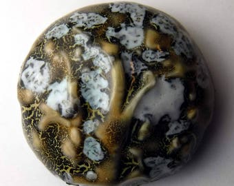 Raku Cabochon Porcelain Ceramic Tile - Jewelry Supplies Handmade Cabochon  #777