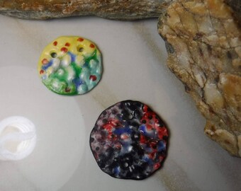 2 Ceramic Beads, Colorful Ceramic Beads, set #668