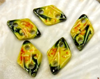 Ceramic connector beads for making jewelry - bracelets, earrings, pendants, charms / beads #835