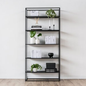 SIMPLEX estante librería separador de espacios minimalista escandinavo negro