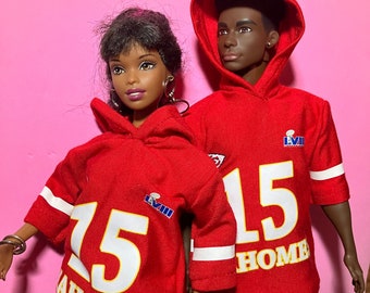 Doll Clothes- Unisex Kansas Chiefs #15 Jersey by Laylee M Doll Clothes - Free shipping USA