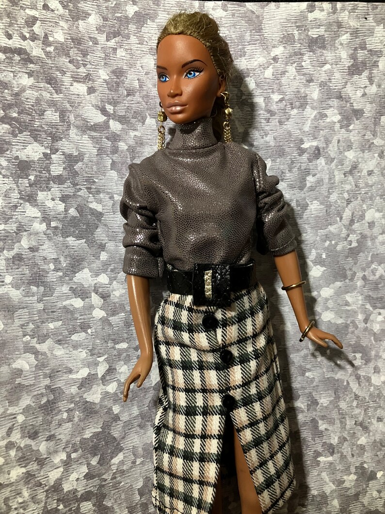 Doll Clothes Doll Plaid Slacks & Belt Laylee M Doll Clothes Free shipping USA image 7