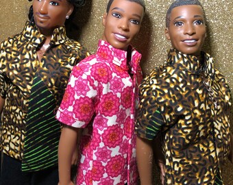 Doll Clothes - OAK African Print Shirts by Laylee M Doll Clothes - Free shipping USA