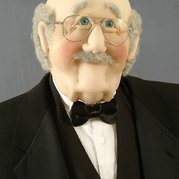 Alfred el mayordomo par suave arte escultura vida tamaño tamaño muñeca