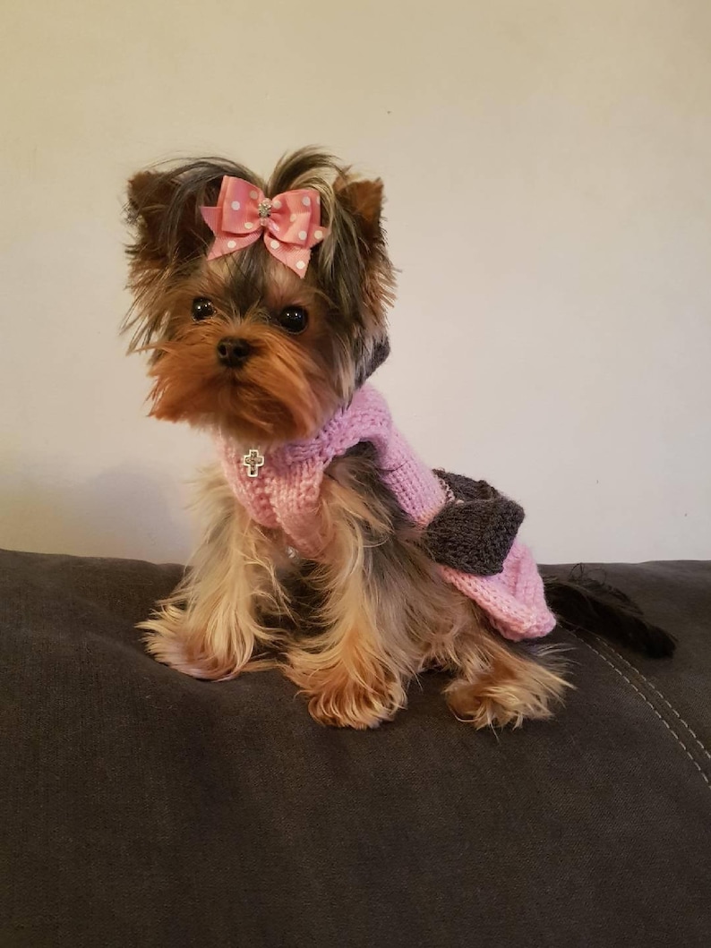 Rose Pink Gray Dog Cat Dress xxxs XXS xs S m L xl XXL Dog Coat Knit Petwear Dog Rabbit Guinea Pig Roar Knit Pet Apparel Chihuahua