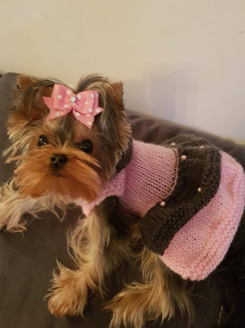 Rose Pink Gray Dog Cat Dress xxxs XXS xs S m L xl XXL Dog Coat Knit Petwear Dog Rabbit Guinea Pig Roar Knit Pet Apparel Chihuahua