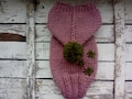 Rose Pink Dog Sweater with Hoodie: Knit Pet Coat product logo