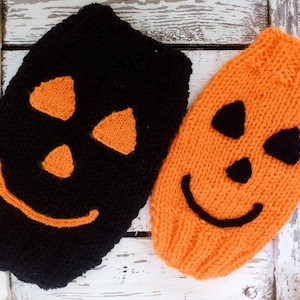 Pumkin Dog Sweater Black Orange Knit Dog Costume Helloween  Knit Petwear Cat Rabbit Guinea Pig Roar Sweater XXXS xxs xs s m l xl