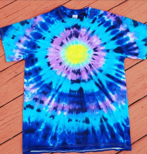 Color Burst Tie Dye Camiseta Dye Hippie - Etsy México