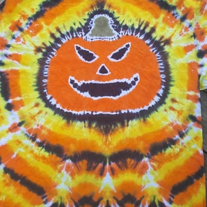 Halloween Pumpkin Tie Dye Shirt: Handmade Cotton Tee