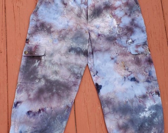 Upcycled Tie Dye Capri - Size 10 - Tie Dye Capri Pants -