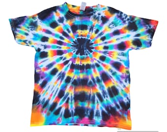 Youth Psychedelic Tie Dye T-shirt: Handmade Cotton Tee
