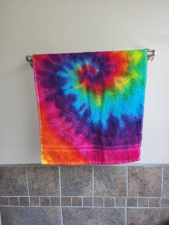 Hand Towels Rainbow Tie Dye Hand Towels Kitchen Towel Bath Towel