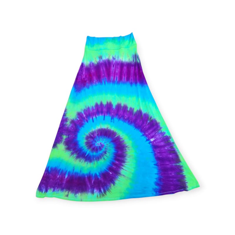 Spiral Green Tie Dye Women's Skirt