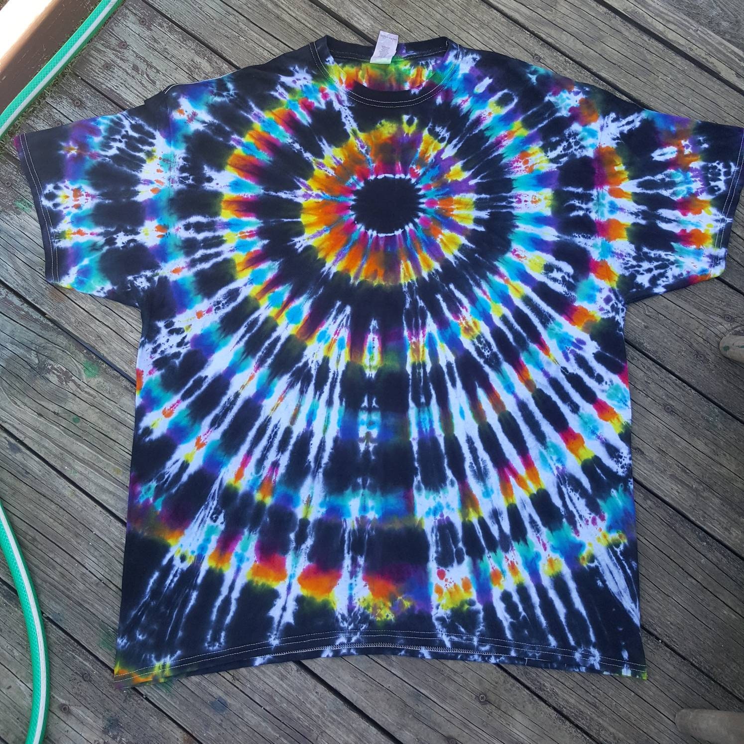 Psychedelic Black Hole Tie Dye T-shirt: Festival Hippie Style - Etsy