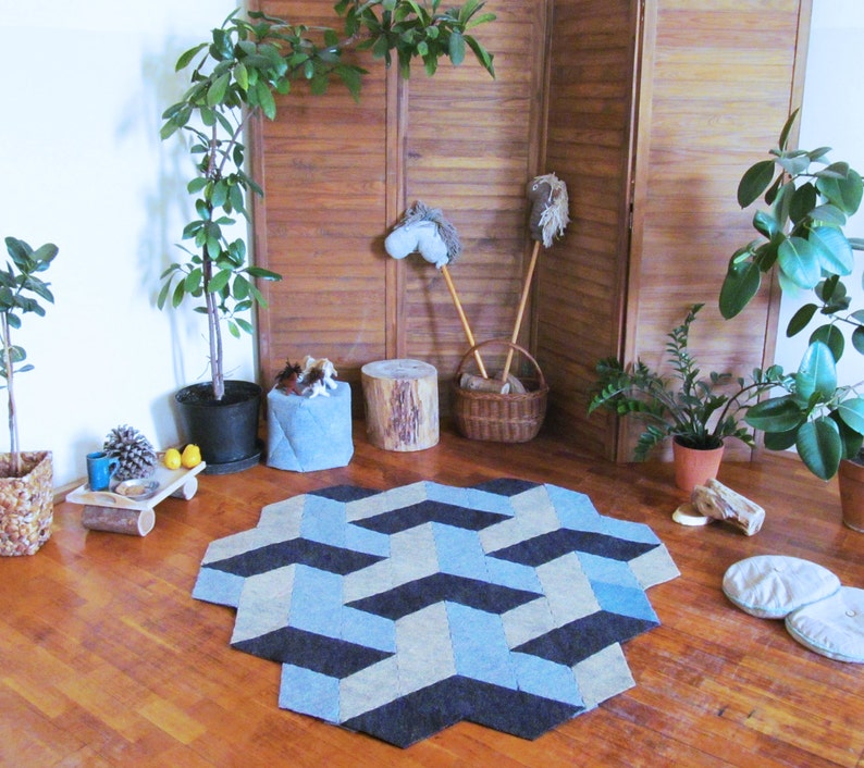 Space 3d Puzzle Area Rug By Recycled Felt