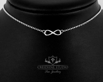 Sterling Silver Infinity Symbol Day Collar: Discreet Necklace