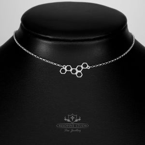 Sterling Silver Honeycomb Choker, very delicate and discreet day collar.