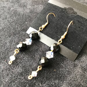 Black and Clear Earrings