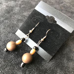 Brown Sphere Earrings