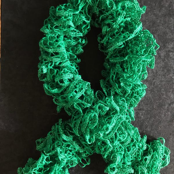 Crochet Ruffle Scarf - Etsy