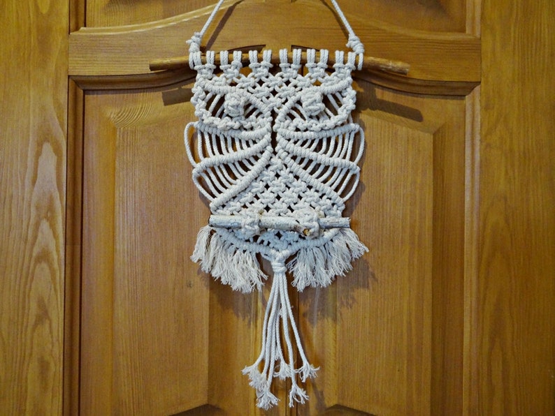 Makramee Eule Wandbehang Mini Makramee Eule Wandbehang Boho | Etsy